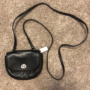 Small Black Leather Coach Crossbody